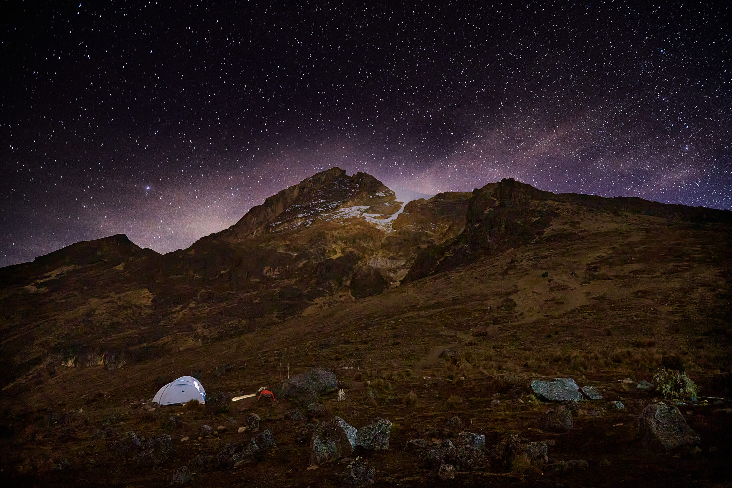 Cielo estrellado junto al Nevado del Tolima, 2023